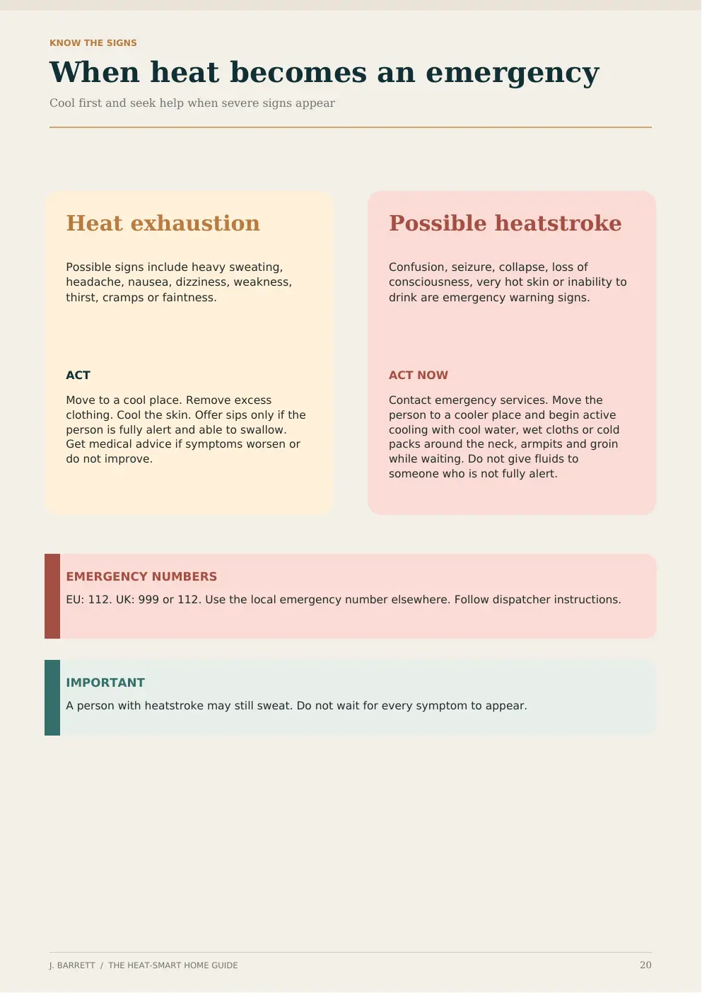 Heat emergency warning signs page preview